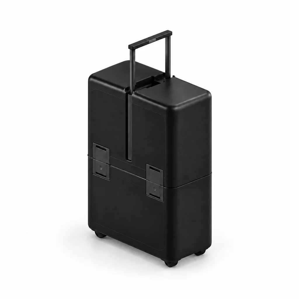 Matte Black Uprijt carry-on suitcase finish