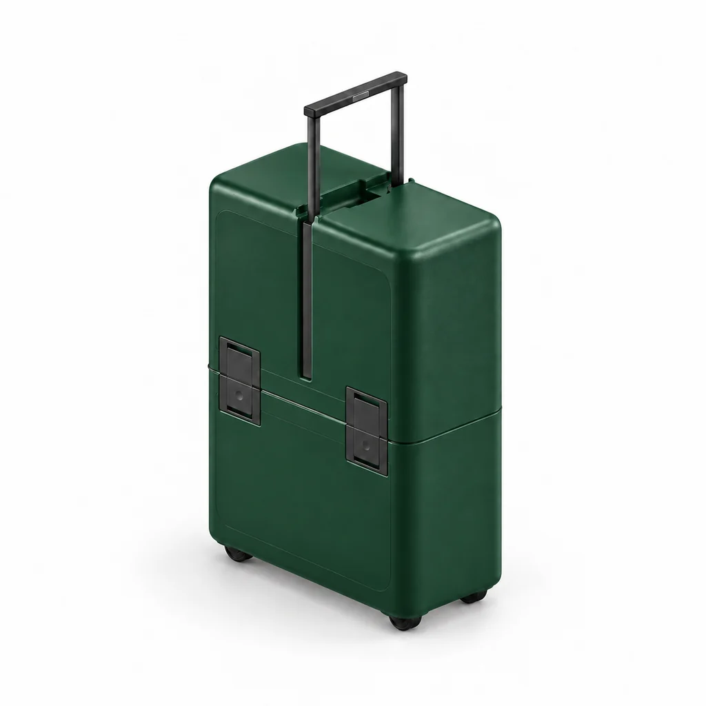 Forest Green Uprijt carry-on suitcase finish